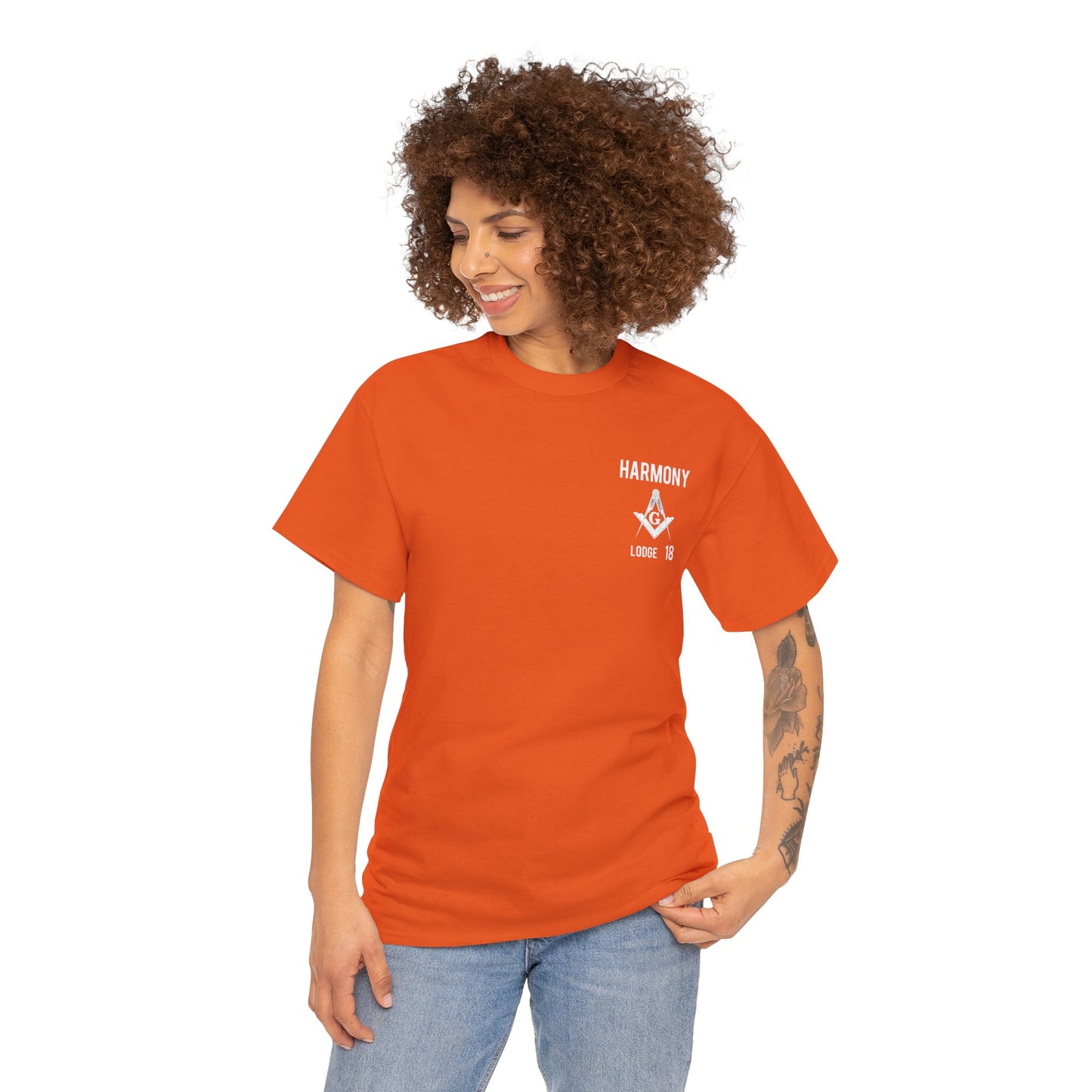 'Harmony lodge 18' Unisex Heavy Cotton Tee