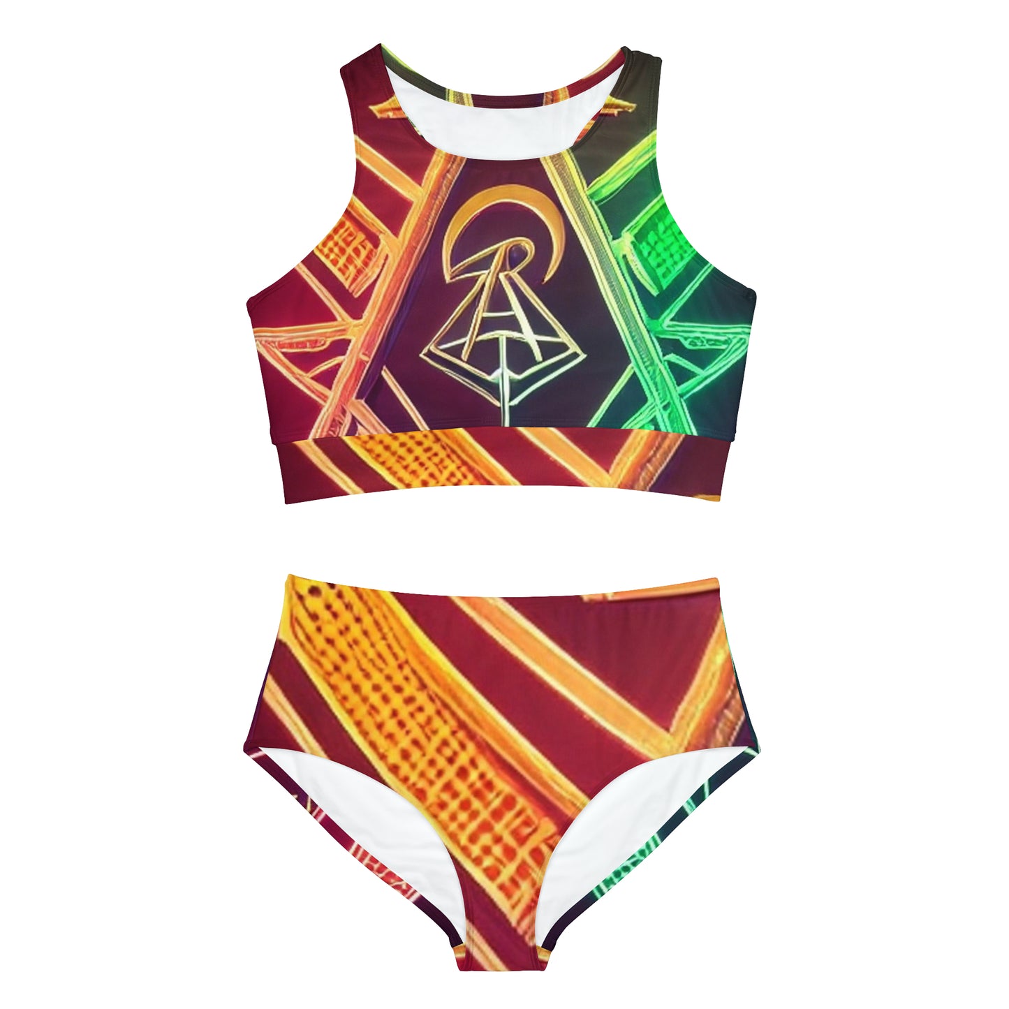 'Moon Temptress' Sporty Bikini Set (AOP)