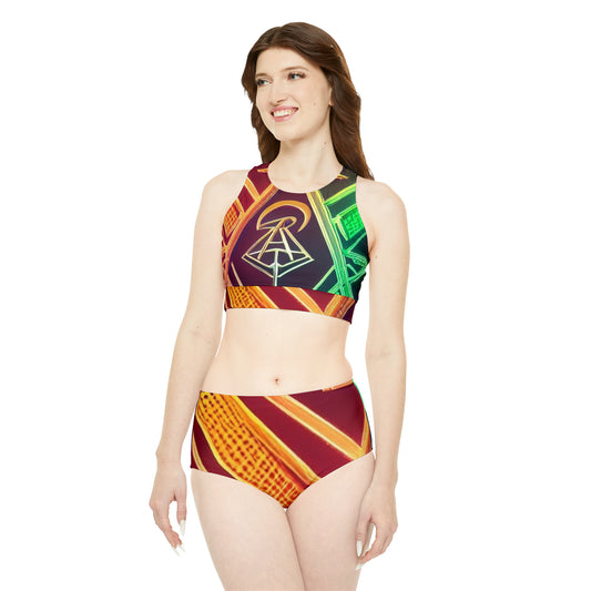 'Moon Temptress' Sporty Bikini Set (AOP)