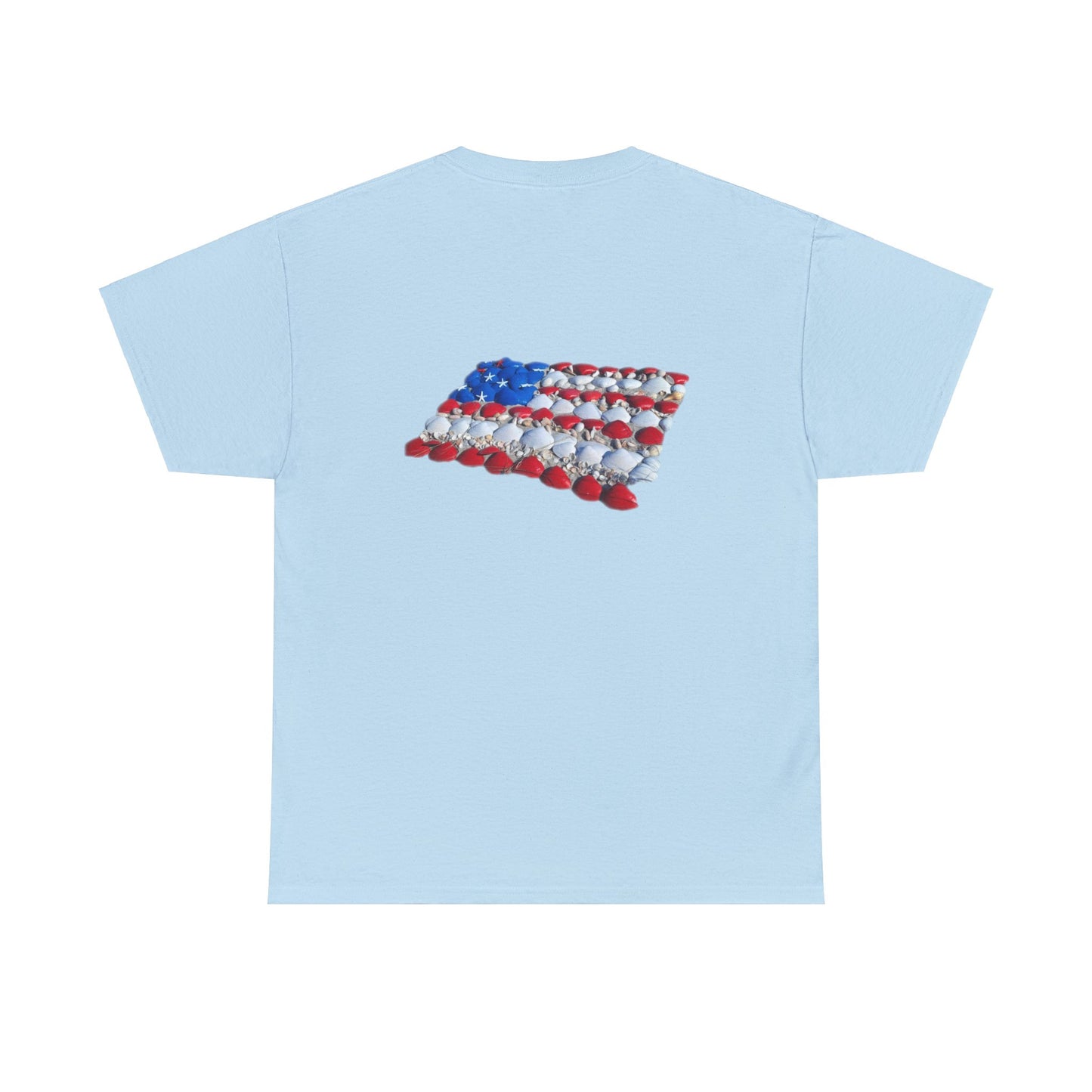 'seashell American flag shirt' Unisex Heavy Cotton Tee