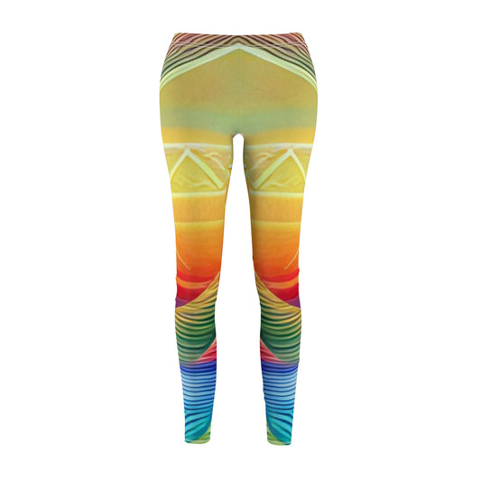 'Terrestrial Mountain' Women's Cut & Sew Casual Leggings (AOP)