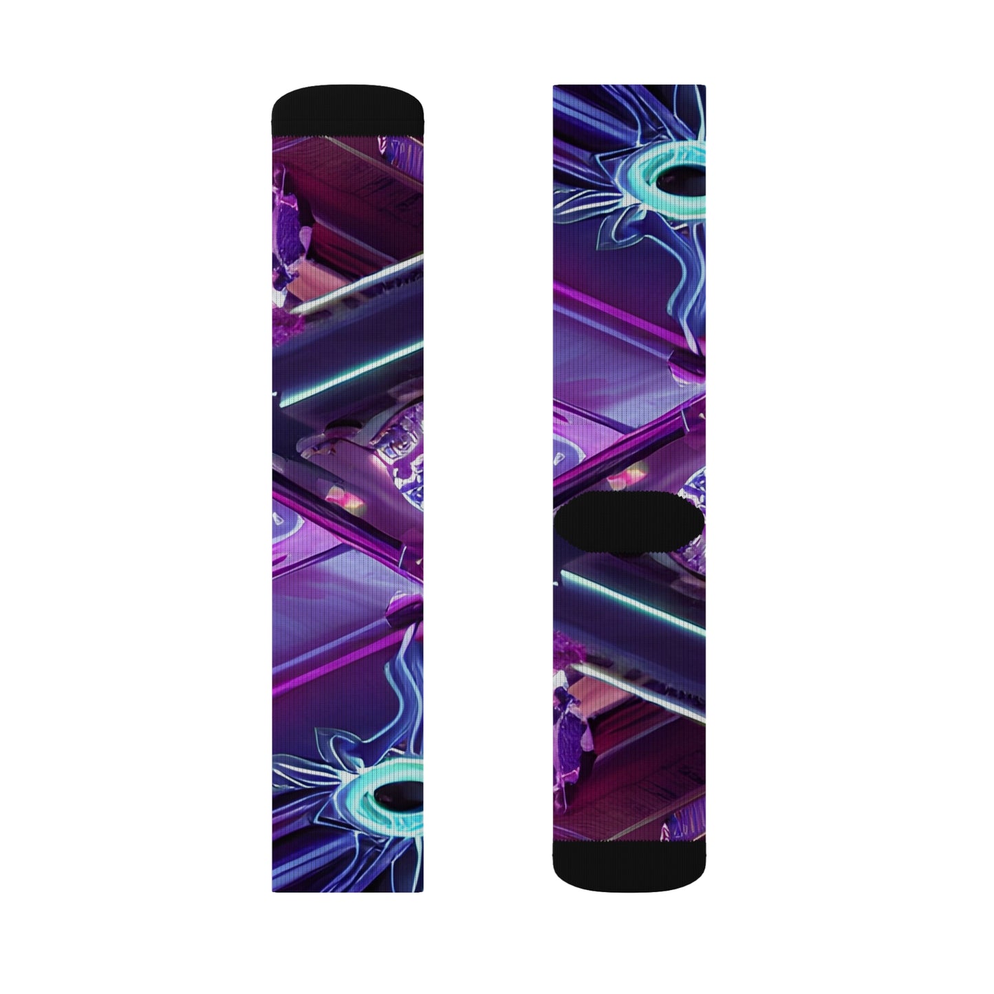 'Electric Flower' Sublimation Socks