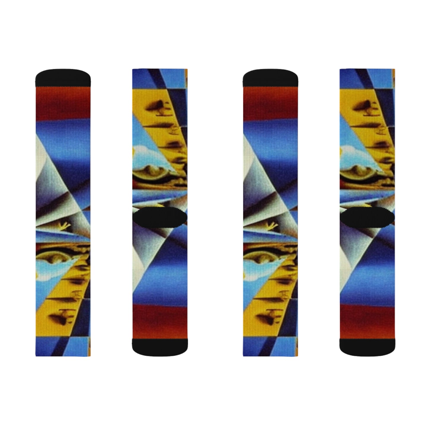 'Blue & Yellow' Sublimation Socks