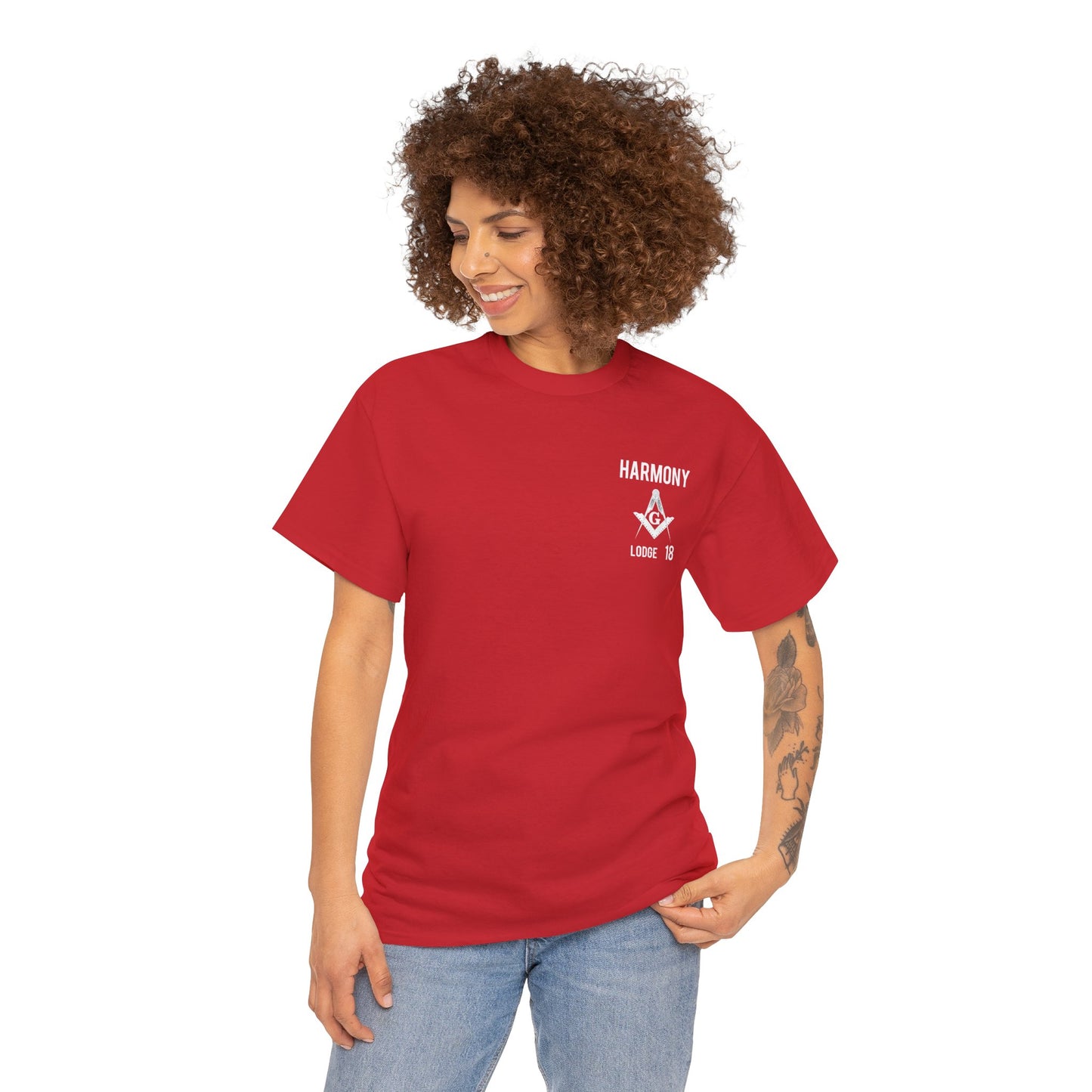 'Harmony lodge 18' Unisex Heavy Cotton Tee