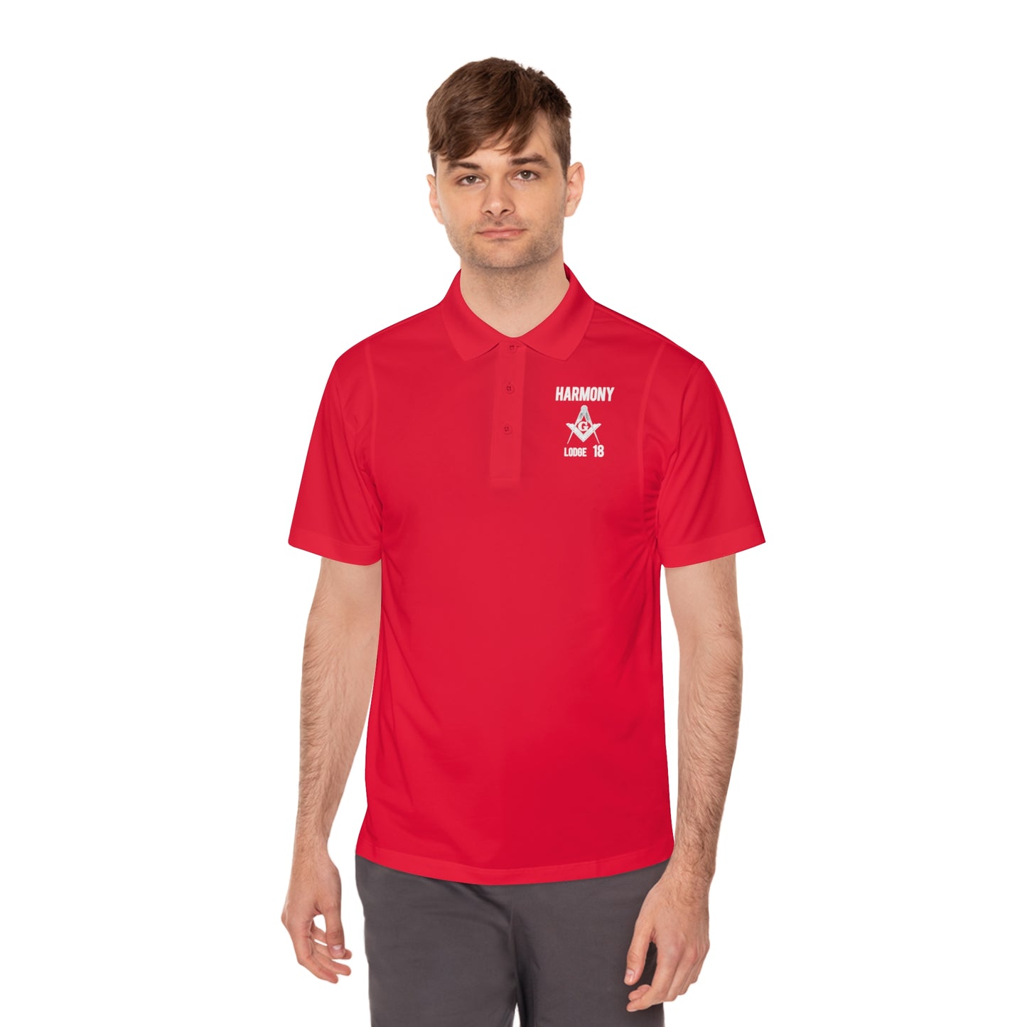 'Harmony Lodge 18' Men's Sport Polo Shirt