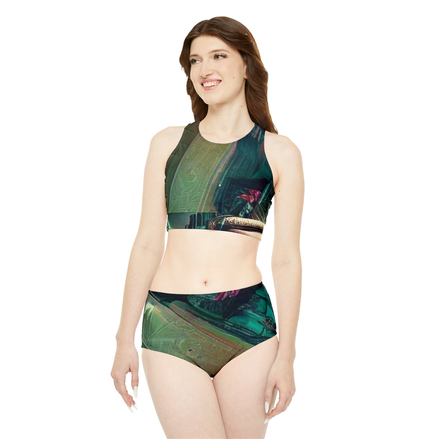 'Mother Nature' Sporty Bikini Set (AOP)