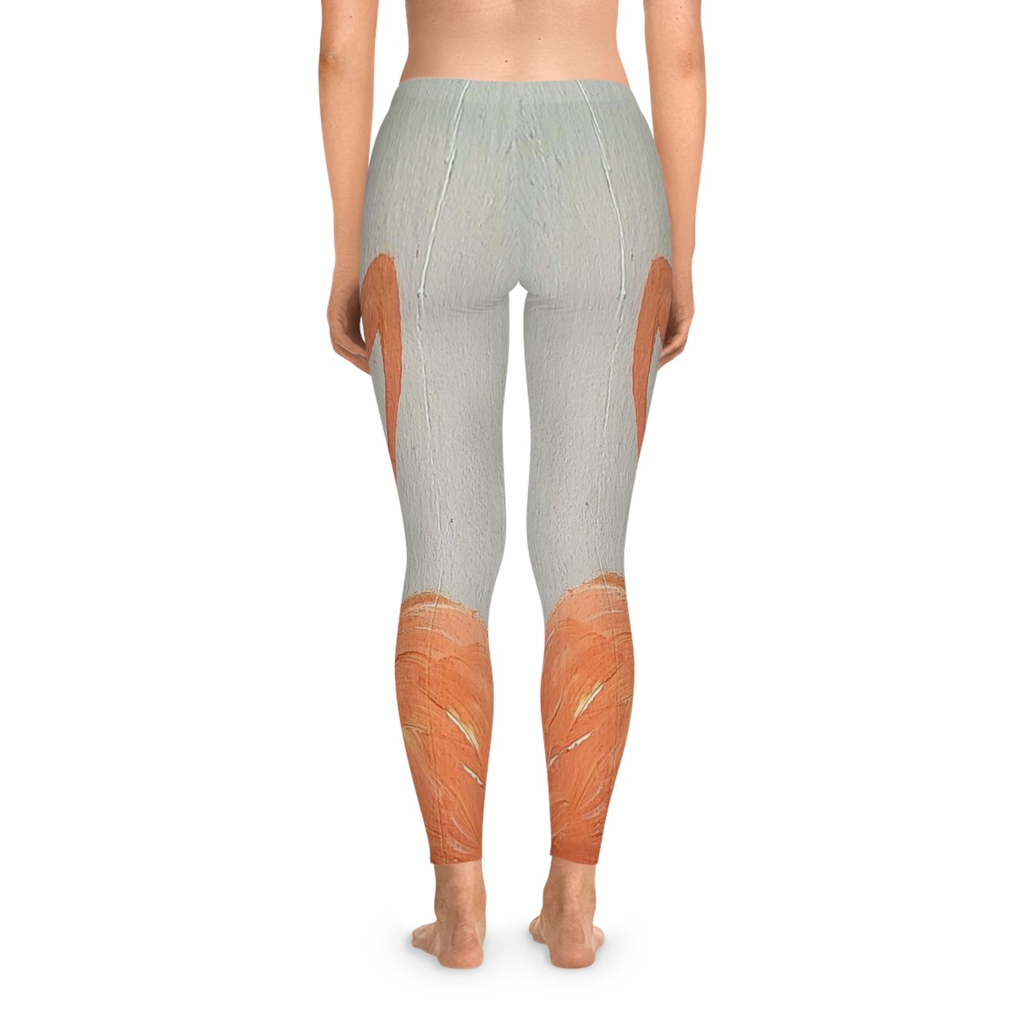 'Painted Flamingo' Stretchy Leggings (AOP)