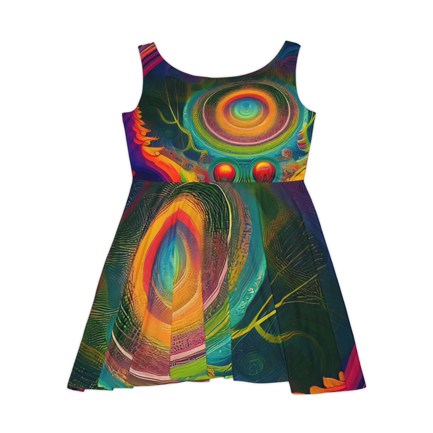 'Cosmic Circles' Women's Skater Dress (AOP)