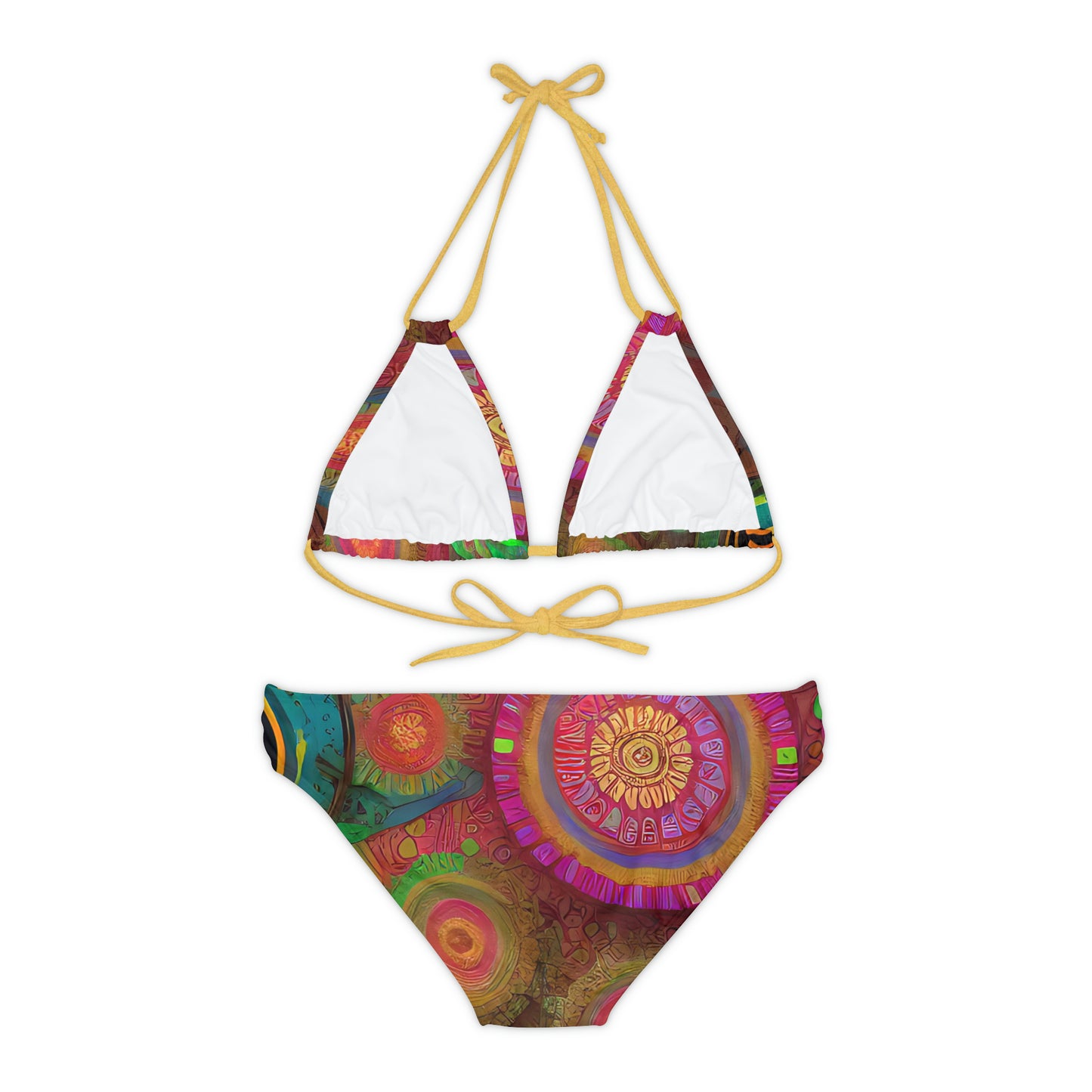 'Wheel' Strappy Bikini Set (AOP)