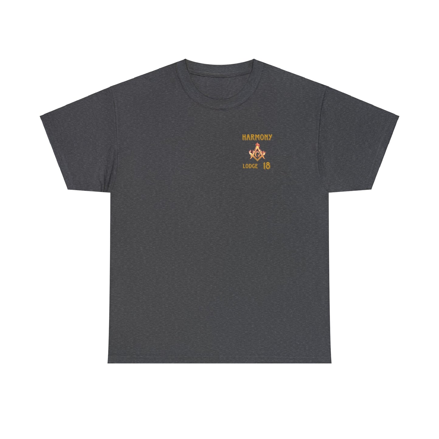 'Harmony lodge 18 fire shirt' Heavy Cotton Tee