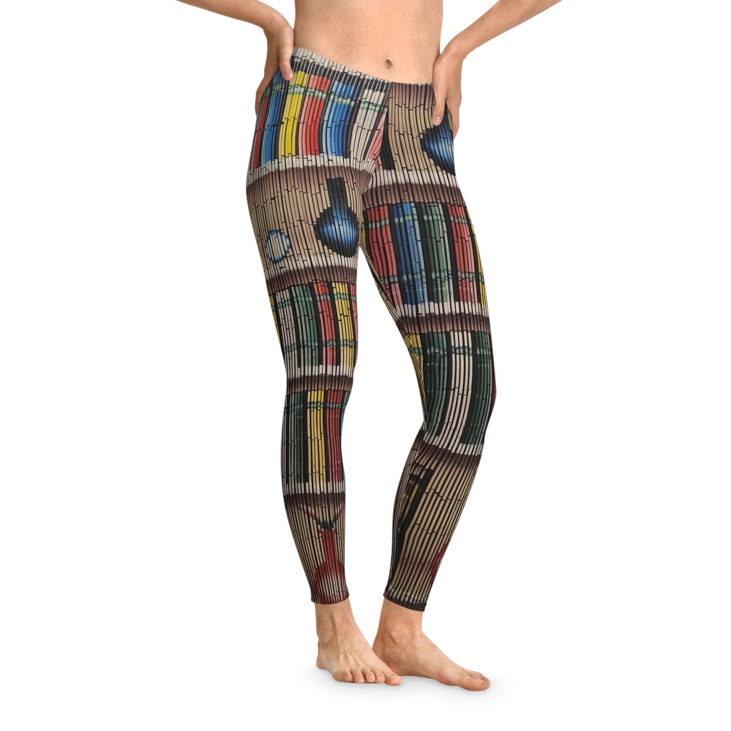 'Book Shelf' Stretchy Leggings (AOP)