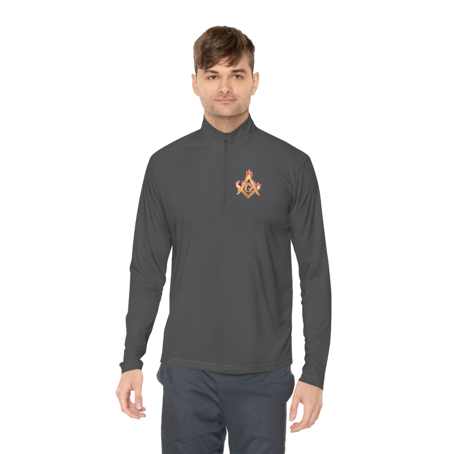 'Freemason fire' Unisex Quarter-Zip Pullover