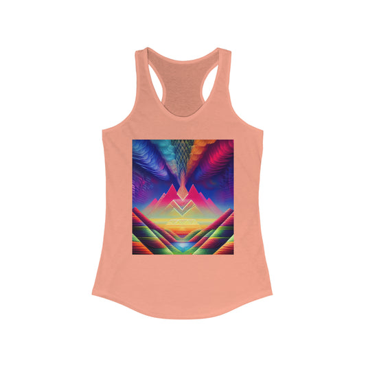 'Terrestrial Mountain' Women's Ideal Racerback Tank